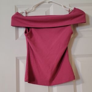 Express Off-Shoulder Pink Blouse